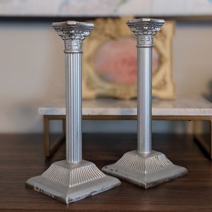 Vintage silver candle holders